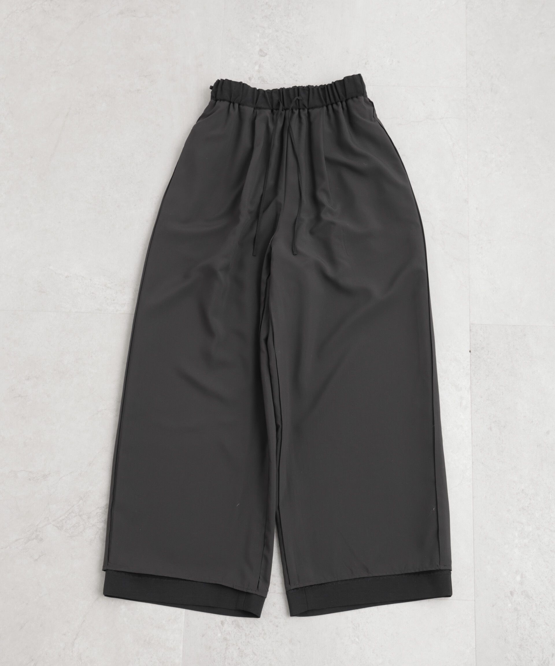 NANO universe「メランジドライ イージーワイドパンツ(セットアップ可)」|チノ|