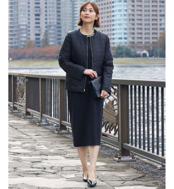 自由区「【洗える】パールディティールニット ワンピース」|ワンピース|