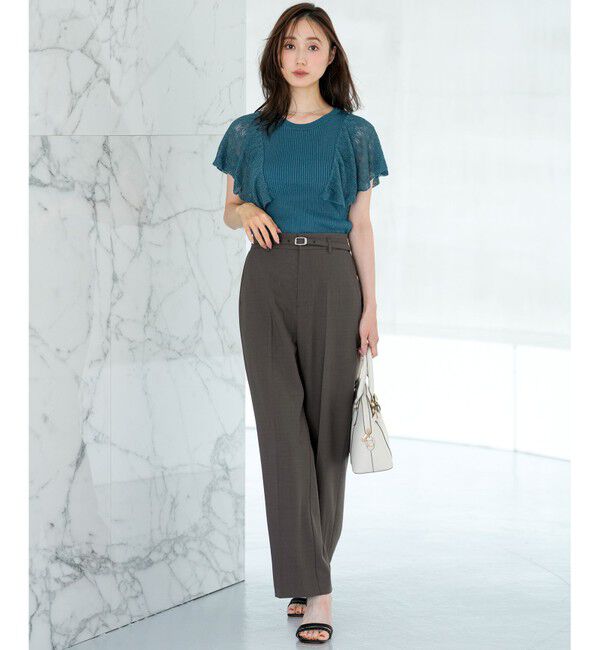 ANY SIS「ウーステッドエステル ワイドパンツ」|その他|