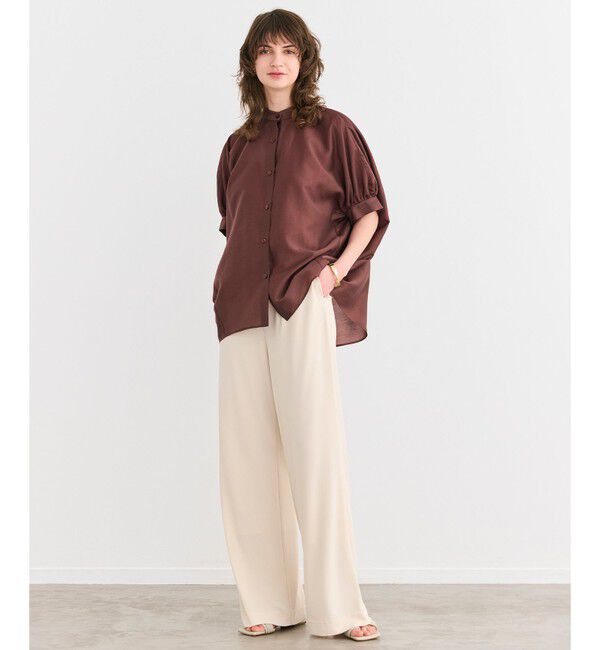 BEIGE,「【洗える】AMARYLLIS / シアーパフオーバーサイズブラウス」|シャツ・ブラウス|