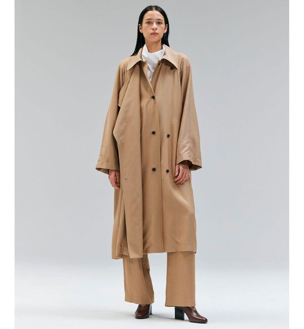 BEIGE,「【洗える】PERRY / コットンロールカラープルオーバーブラウス 」|シャツ・ブラウス|