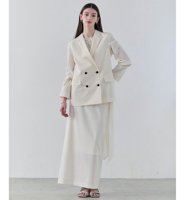 BEIGE,「【マルチファンクション素材・セットアップ対応】BATEAU / サイドディテール Iラインスカート」|スカート|