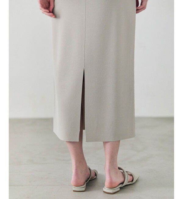 BEIGE,「NADIA / 異素材ライン ストレッチニットスカート」|スカート|
