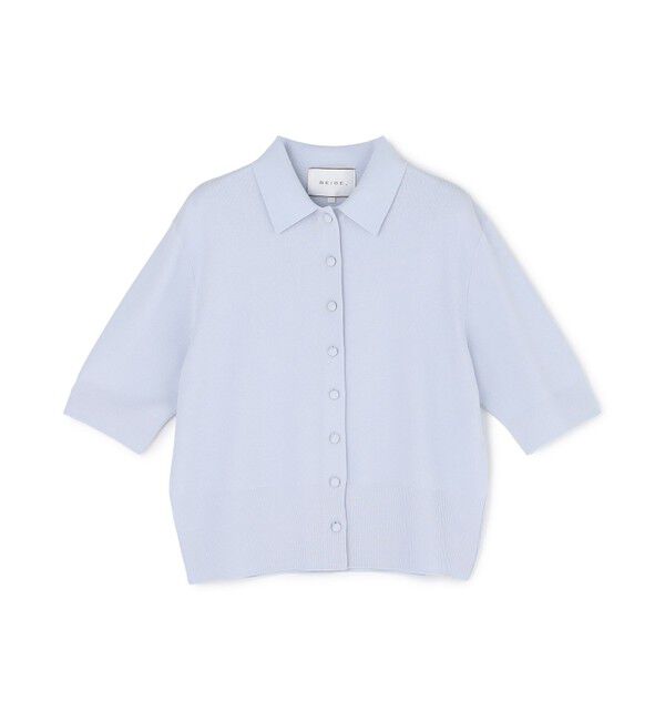 BEIGE,「【ロングセラー】LAURA / ストレッチ ポロニット」|ニット・セーター|