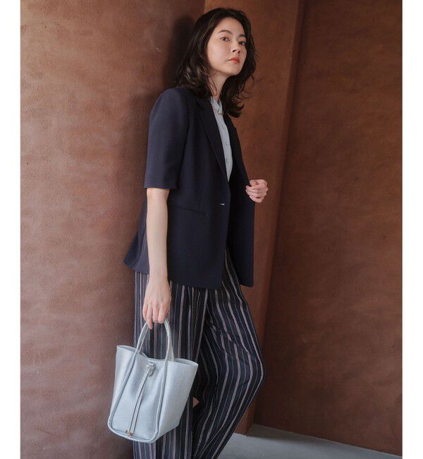 BEIGE,「【ロングセラー】LAURA / ストレッチ ポロニット」|ニット・セーター|