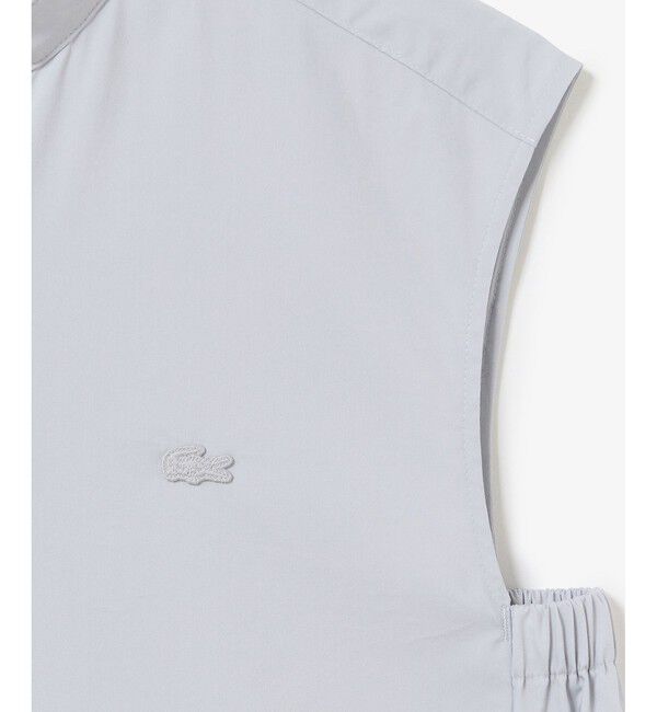 LACOSTE「Aラインノースリーブシャツドレス / ミモレ丈シャツワンピース」|ワンピース|