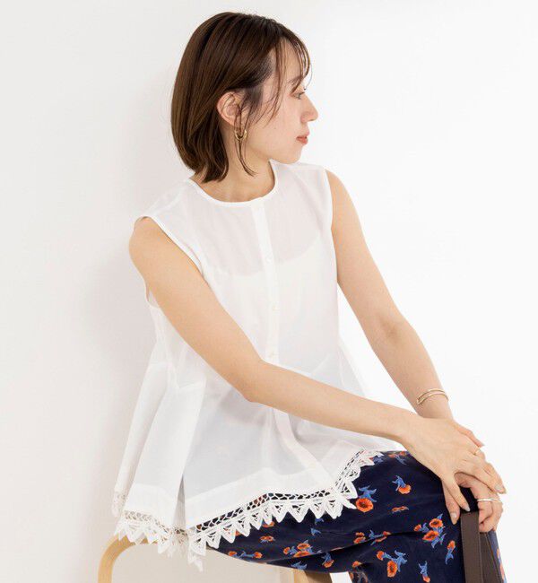 NOLLEY'S「【MARILYN MOON/マリリーンムーン】2WAY handkerchief hem blouse」|シャツ・ブラウス|