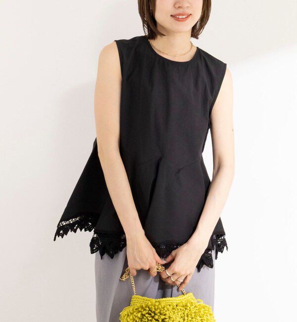 NOLLEY'S「【MARILYN MOON/マリリーンムーン】2WAY handkerchief hem blouse」|シャツ・ブラウス|ブラック