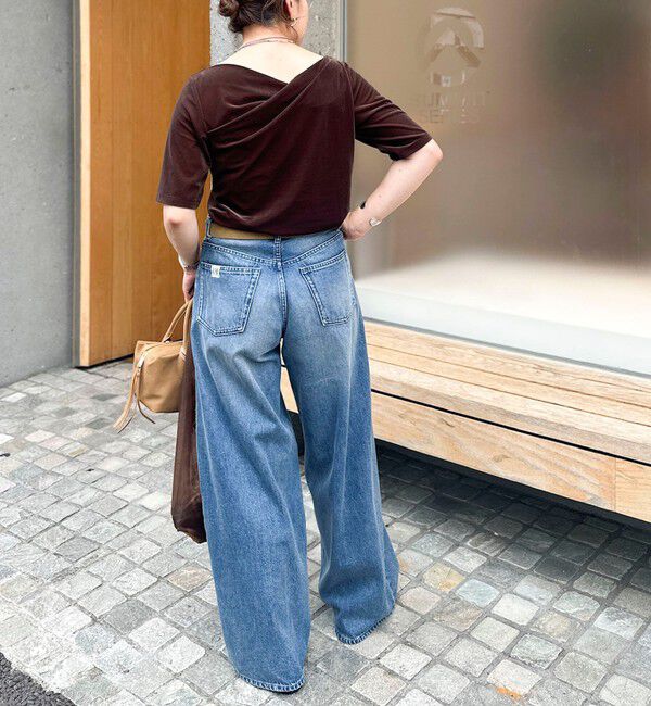 Rie Miller「《4サイズ展開》【RM denim】ルーズワイドデニム」|デニム|
