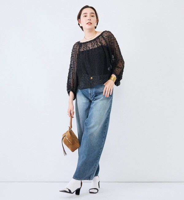 Rie Miller「《4サイズ展開》【RM denim】ルーズワイドデニム」|デニム|