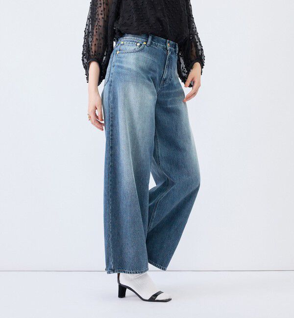 Rie Miller「《4サイズ展開》【RM denim】ルーズワイドデニム」|デニム|
