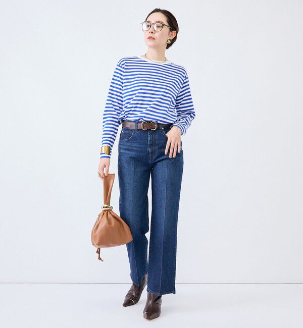 Rie Miller「《5サイズ展開》【RM denim】センタープレス裾デザインデニム」|デニム|