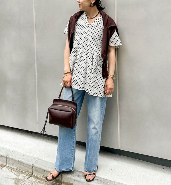 Rie Miller「《5サイズ展開》【RM denim】センタープレス裾デザインデニム」|デニム|