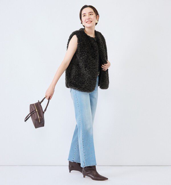 Rie Miller「《5サイズ展開》【RM denim】センタープレス裾デザインデニム」|デニム|