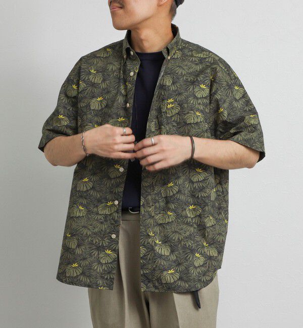 NOLLEY'S goodman「総柄BDシャツ 26SS」|シャツ・ブラウス|グリーン系その他