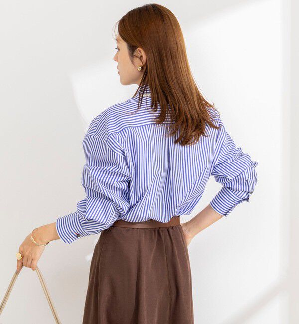 NOLLEY'S「ウォッシャブルストライプベーシックシャツ」|シャツ・ブラウス|