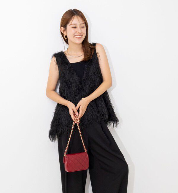 NOLLEY'S「【WEB限定】ウォッシャブルシアーフェザータンク」|シャツ・ブラウス|