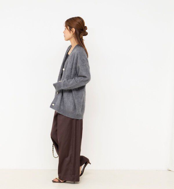 Laraaji「カシミヤファー加工Vネックカーディガン」|カーディガン|