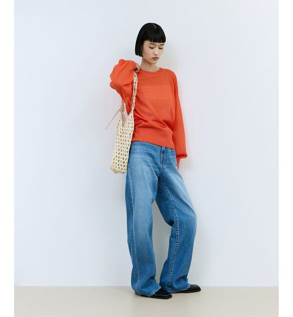 ADAM ET ROPE'「【WEB限定】シアークルーネックカーディガン」|カーディガン|