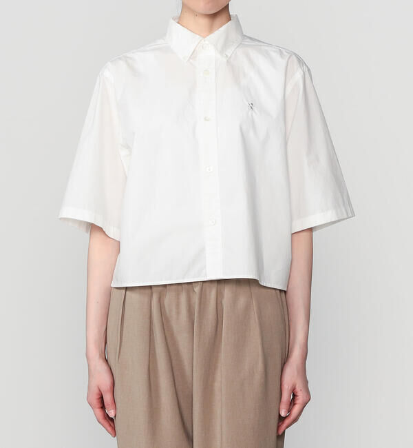 GYMPHLEX「Gymphlex | ショート ボタンダウン半袖シャツ SOLID WOMEN」|シャツ・ブラウス|