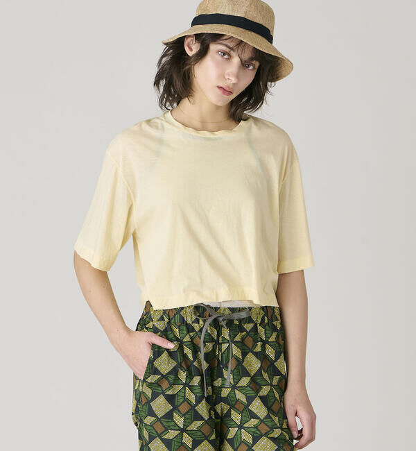 UNFIL「UNFIL | コットンジャージー シアー半袖Tシャツ WOMEN」|Tシャツ・カットソー|
