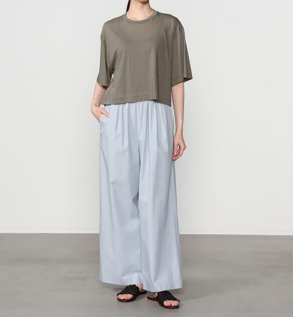 UNFIL「UNFIL | コットンジャージー シアー半袖Tシャツ WOMEN」|Tシャツ・カットソー|