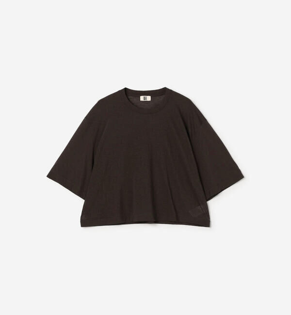 UNFIL「UNFIL | コットンジャージー シアー半袖Tシャツ WOMEN」|Tシャツ・カットソー|DKBROWN