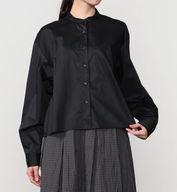  「nicholson & nicholson | 〈別注〉 コットン バックギャザーブラウス WOMEN」|シャツ・ブラウス|BLACK