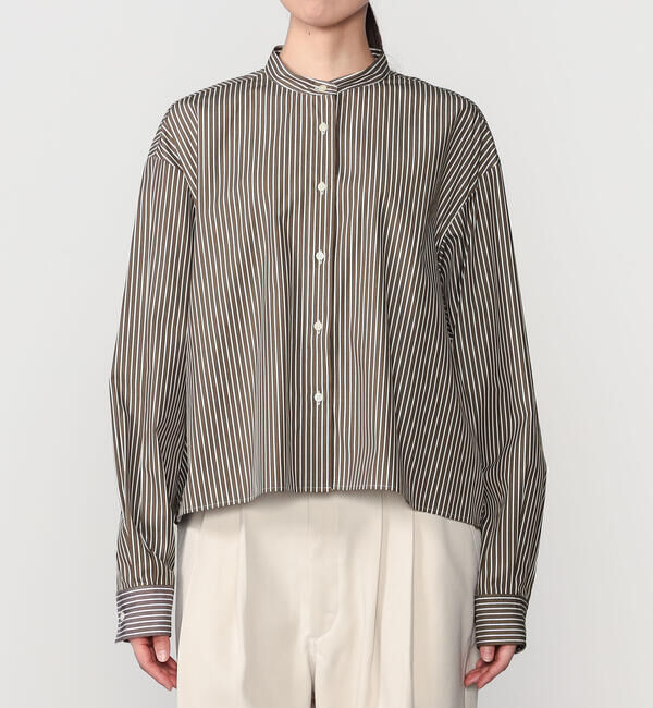  「nicholson & nicholson | 〈別注〉 コットン バックギャザーブラウス WOMEN」|シャツ・ブラウス|BROWN系1
