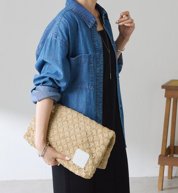  「【ボウタイ付き】Q.anos マルチウェイデニムシャツ」|シャツ・ブラウス|