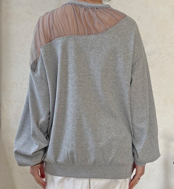  「【WEB限定】シアー切替カットソー」|Tシャツ・カットソー|