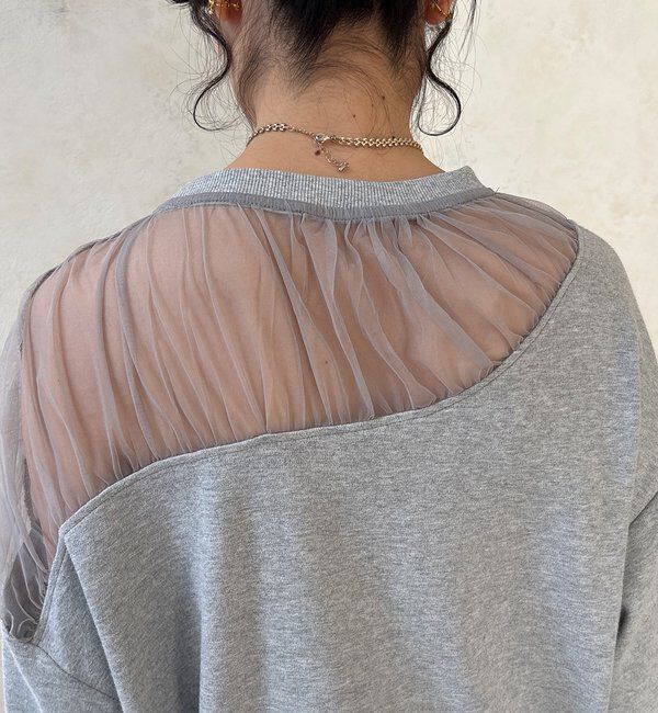  「【WEB限定】シアー切替カットソー」|Tシャツ・カットソー|