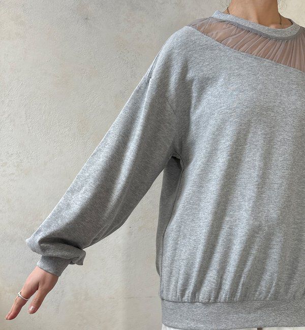  「【WEB限定】シアー切替カットソー」|Tシャツ・カットソー|