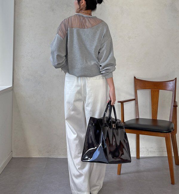  「【WEB限定】シアー切替カットソー」|Tシャツ・カットソー|