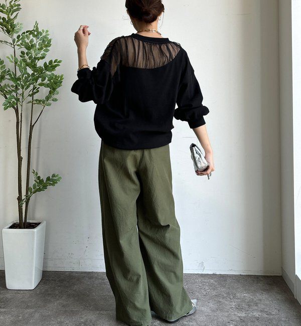  「【WEB限定】シアー切替カットソー」|Tシャツ・カットソー|