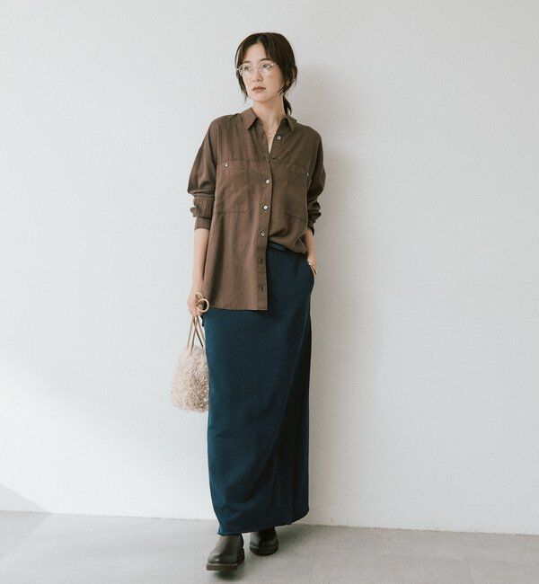  「スウェットロングスカート【新色・低身長サイズ追加/4サイズ展開】」|スカート|