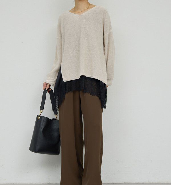  「【手洗い可】コットンメッシュプルオーバー」|ニット・セーター|