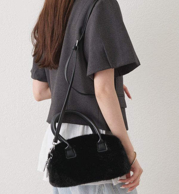  「miniファーBAG」|トートバッグ|ブラック