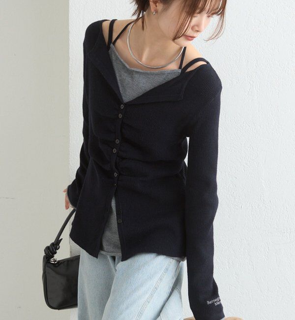  「配色レイヤードプルオーバー」|Tシャツ・カットソー|ネイビー