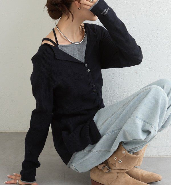  「配色レイヤードプルオーバー」|Tシャツ・カットソー|