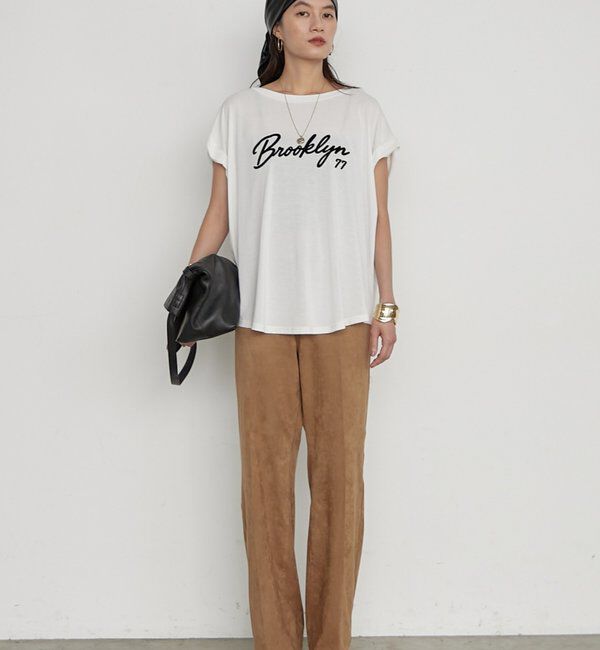  「《1枚で品よく決まる》ロゴフレンチT」|Tシャツ・カットソー|