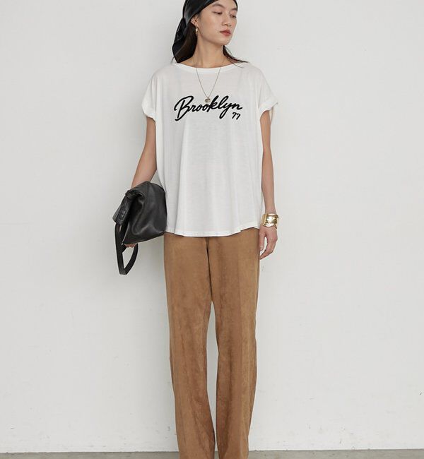  「《1枚で品よく決まる》ロゴフレンチT」|Tシャツ・カットソー|