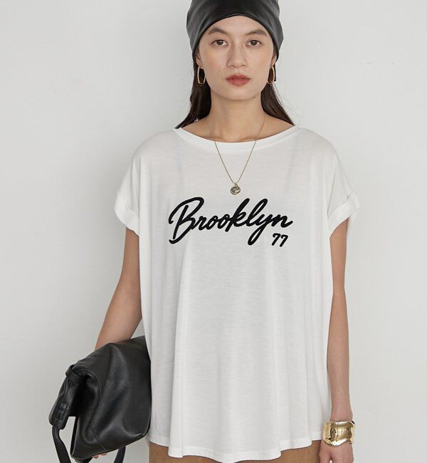  「《1枚で品よく決まる》ロゴフレンチT」|Tシャツ・カットソー|