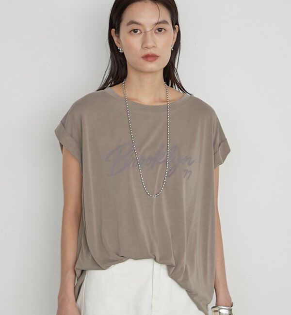  「《1枚で品よく決まる》ロゴフレンチT」|Tシャツ・カットソー|