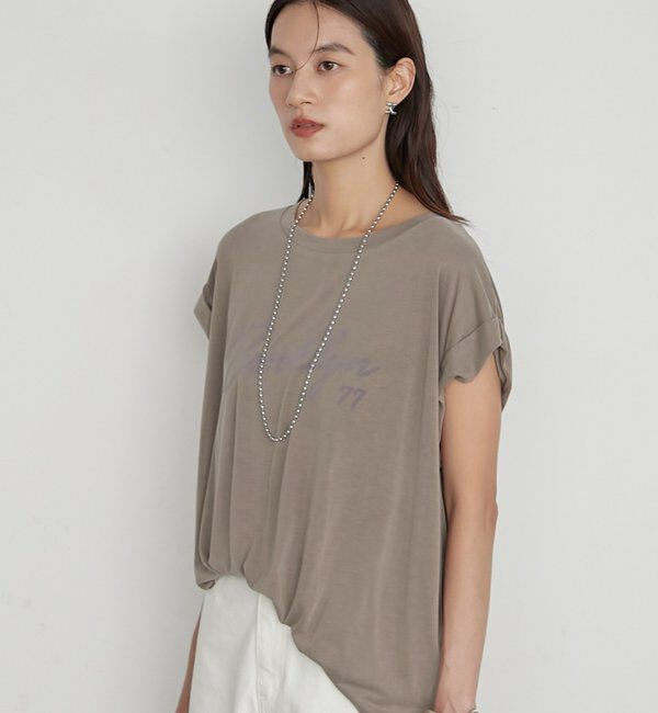  「《1枚で品よく決まる》ロゴフレンチT」|Tシャツ・カットソー|