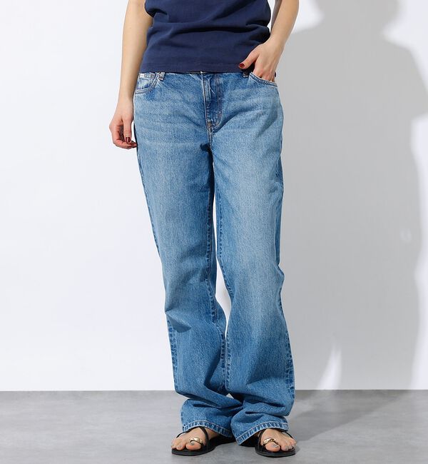 Rouge vif「【GUESS JEANS/ゲスジーンズ】GJ MIDRISE STRAIGHT/」|デニム|ライトブルー