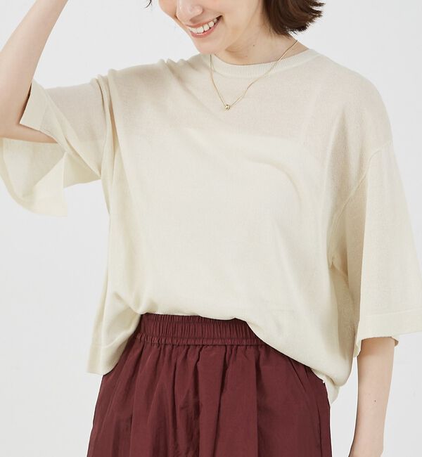 abahouse mavie「シアーニットプルオーバー」|ニット・セーター|