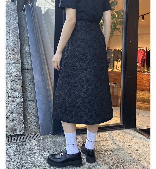 A_「【BAUM UND PFERDGARTEN/バウムウンドヘルガーテン】フラワージャカードサイドスリットスカート」|スカート|