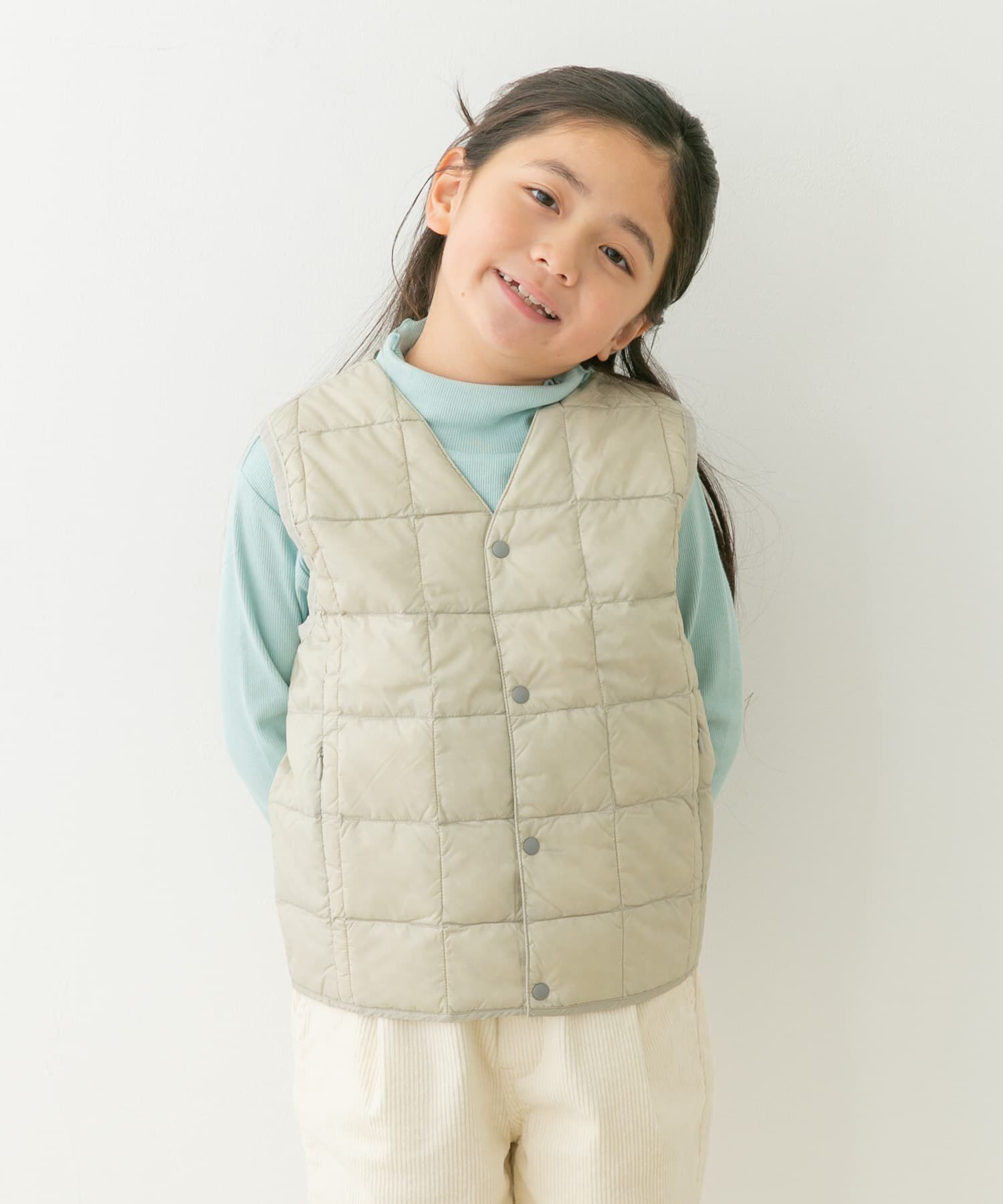 URBAN RESEARCH DOORS「TAION　V-NECK BUTTON DOWN VEST(KIDS)」|その他|ライトグレー