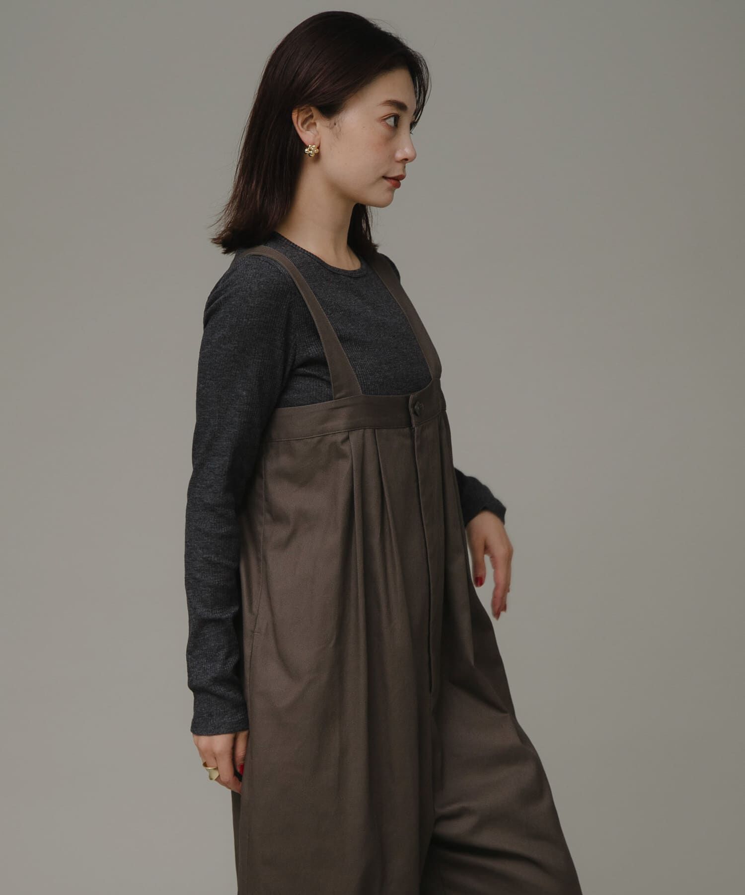 Sonny Label 「ハイウエストタックサロペット」|スカート|